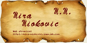 Mira Mioković vizit kartica